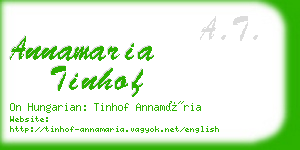annamaria tinhof business card